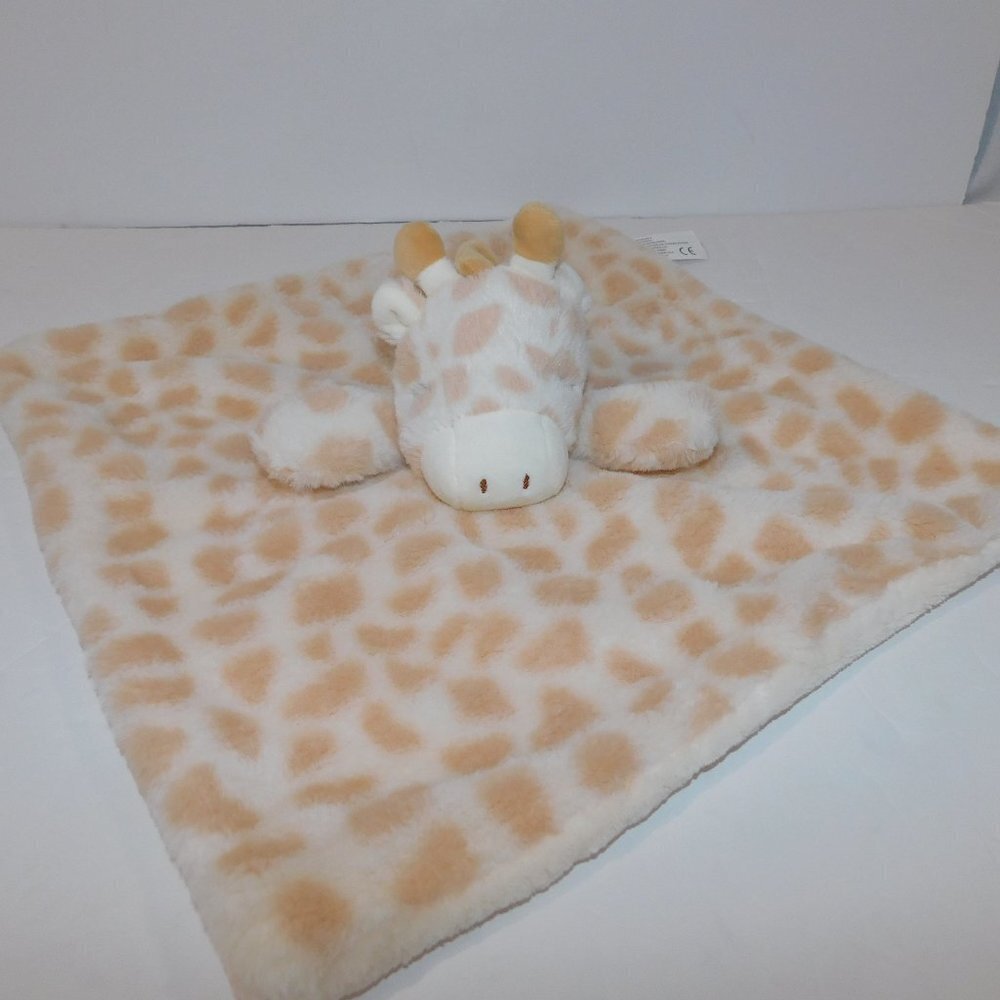 Kellytoy Giraffe Security Blanket Cream Tan Rattle Plush Baby lovey Nunu Soother